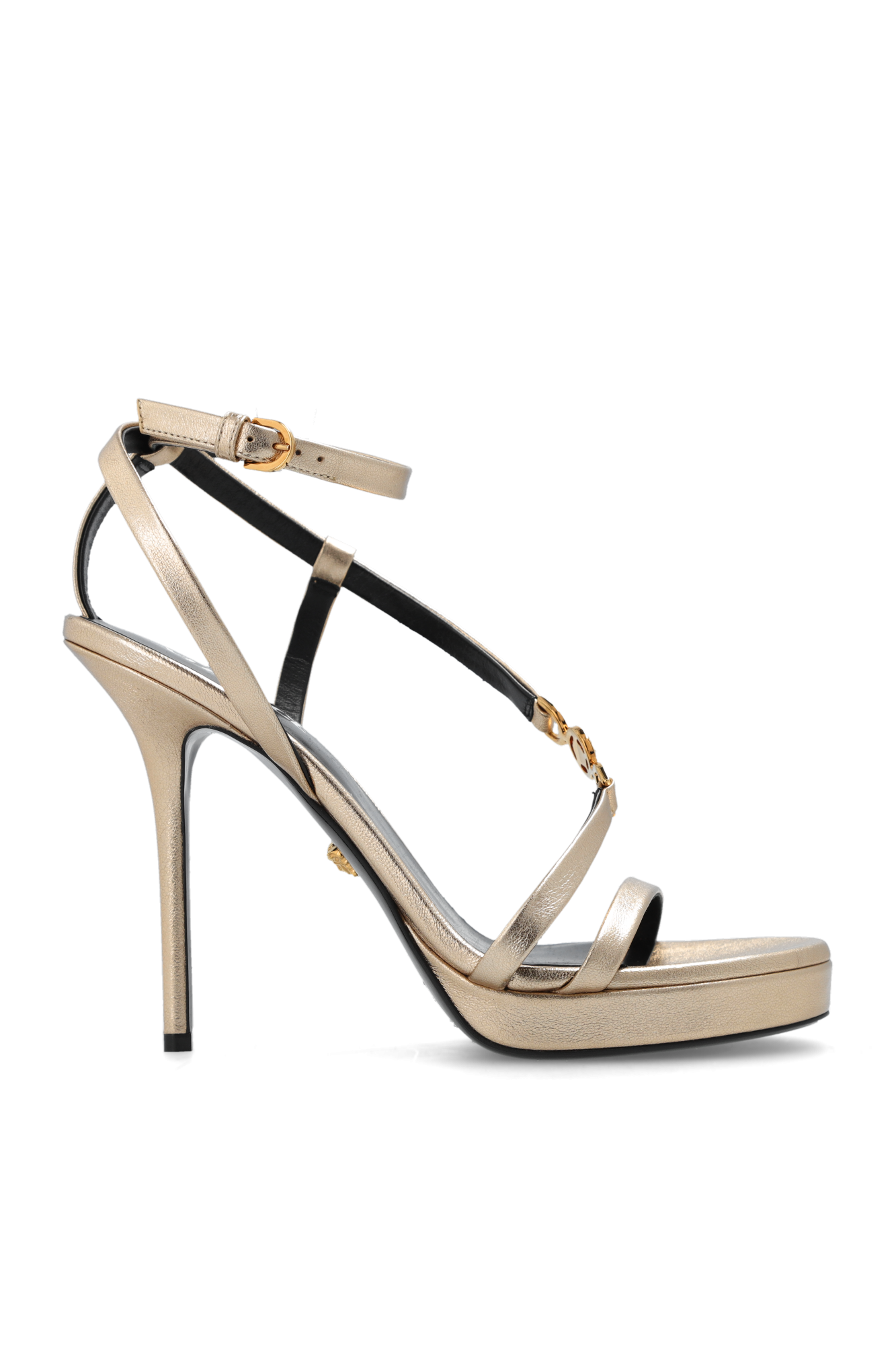【送料無料/即納】  Japan SchaferandweinerShops - leather in sandals Heeled Gold 靴